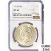 Image 1 : 1922-D Silver Peace Dollar NGC MS61