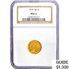 Image 1 : 1929 $2.50 Gold Quarter Eagle NGC MS61