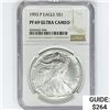Image 1 : 1993 American 1oz Silver Eagle NGC PF69 Ultra CAM