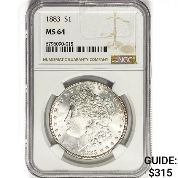 1883 Morgan Silver Dollar NGC MS64