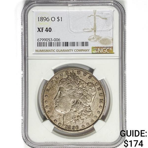 1896-O Morgan Silver Dollar NGC XF40