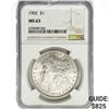 Image 1 : 1902 Morgan Silver Dollar NGC MS63