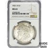 Image 1 : 1921-D Morgan Silver Dollar NGC MS63