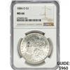 Image 1 : 1884-O Morgan Silver Dollar NGC MS66