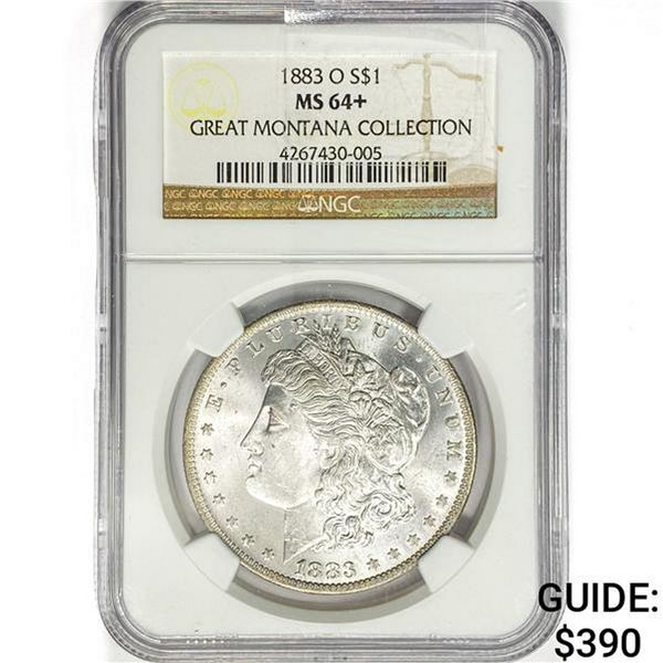 1883-O Morgan Silver Dollar NGC MS64+ G. Montana C