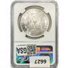 Image 2 : 1883-O Morgan Silver Dollar NGC MS64+ G. Montana C