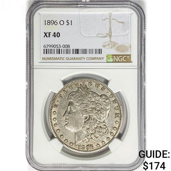 1896-O Morgan Silver Dollar NGC XF40
