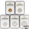 Image 1 : [5] US Varied Coinage Set NGC PF67