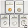 Image 1 : [5] 1964 US Varied Coinage Set NGC PF67