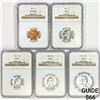 Image 1 : [5] 1963 US Varied Coinage Set NGC PF67