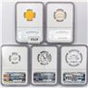 Image 2 : [5] 1956 US Varied Coinage Set NGC PF67