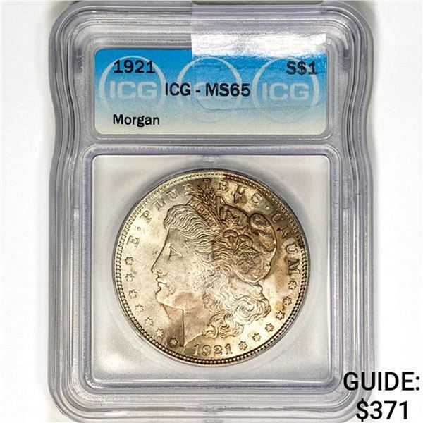 1921 Morgan Silver Dollar ICG MS65