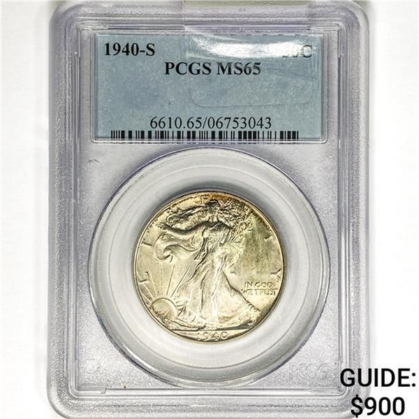 1940-S Walking Liberty Half Dollar PCGS MS65