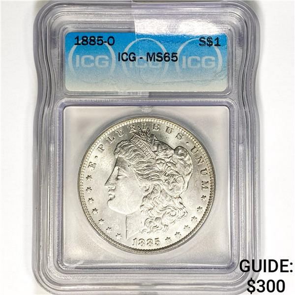 1885-O Morgan Silver Dollar ICG MS65