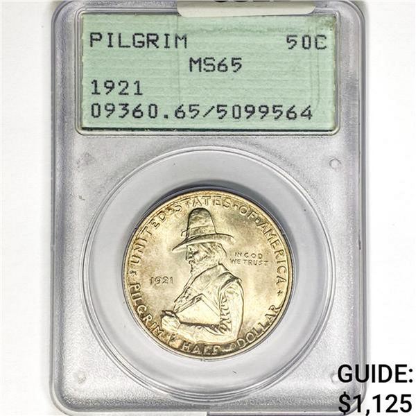 1921 Pilgrim Half Dollar PCGS MS65