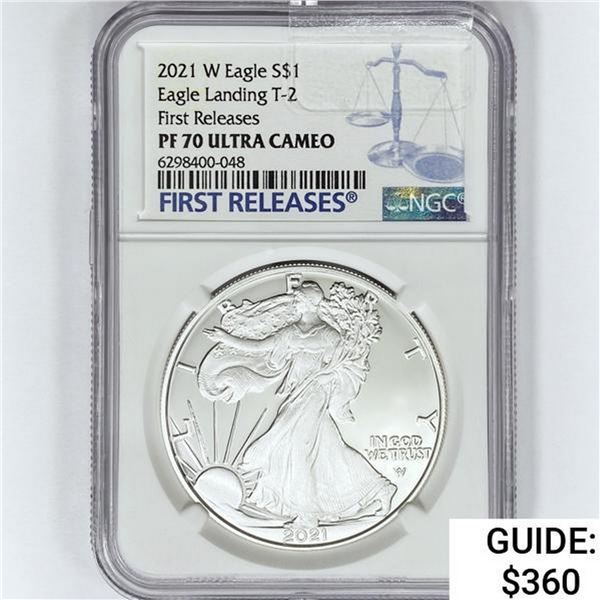 2021-W American Silver Eagle NGC PF70 UC, T-2