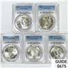 Image 1 : 1923 Set [5] Silver Peace Dollar PCGS MS63