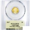 Image 2 : 2017 $5 1/10oz American Gold Eagle PCGS MS70