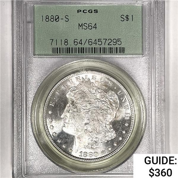 1880-S Morgan Silver Dollar PCGS MS64