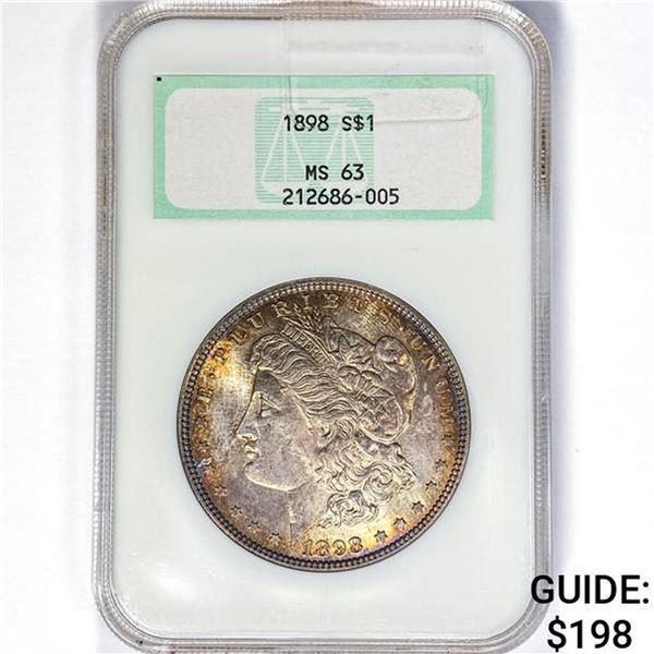 1898 Morgan Silver Dollar NGC MS63
