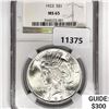 Image 1 : 1923 Silver Peace Dollar NGC MS65