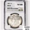 Image 1 : 1887 Morgan Silver Dollar NGC MS66