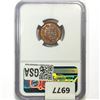 Image 2 : 1863 WA-NY CWT F-110/442a NGC MS66 BN