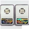 Image 2 : 1942-D Set [2] Mercury Silver Dime NGC MS66 FB