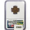 Image 2 : 1863 WI CWT F-920E-1a NGC AU55 BN, Grocer