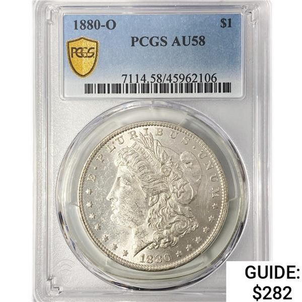 1880-O Morgan Silver Dollar PCGS AU58