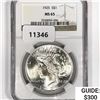 Image 1 : 1925 Silver Peace Dollar NGC MS65