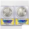 Image 2 : 1882-O Set [2] Morgan Silver Dollar ANACS MS63