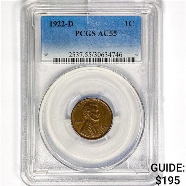 1922-D Wheat Cent PCGS AU55