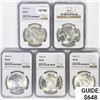 Image 1 : 1923-1924 Set [5] Silver Peace Dollar NGC MS63