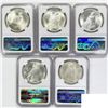 Image 2 : 1923-1924 Set [5] Silver Peace Dollar NGC MS63