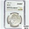 Image 1 : 1902 Morgan Silver Dollar NGC MS64
