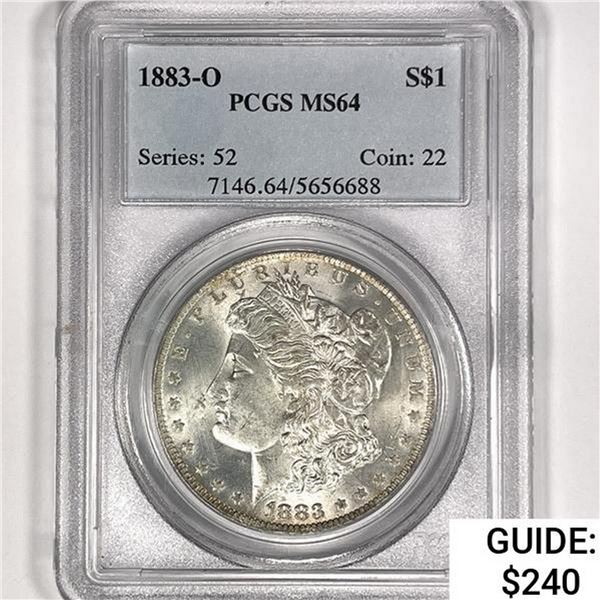 1883-O Morgan Silver Dollar PCGS MS64