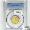Image 1 : 1881 $5 Gold Half Eagle PCGS MS61