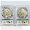 Image 2 : 1922-D Set [2] Silver Peace Dollar PCGS MS61