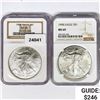 Image 1 : 1998 Set [2] American Silver Eagles NGC MS69