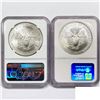 Image 2 : 1998 Set [2] American Silver Eagles NGC MS69