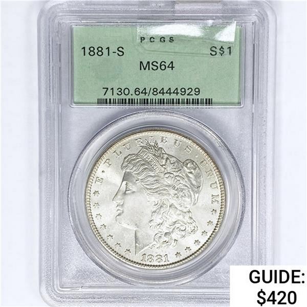 1881-S Morgan Silver Dollar PCGS MS64