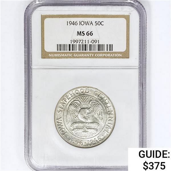 1946 Iowa Half Dollar NGC MS66