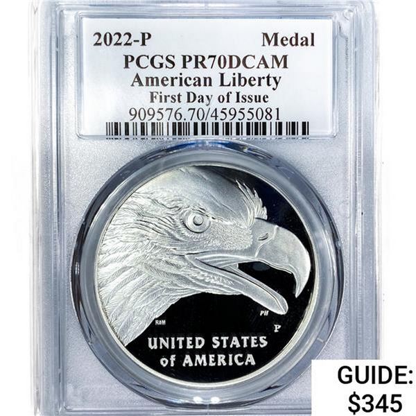 2022-P American Liberty Medal PCGS PR70 DCAM