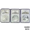 Image 1 : 2004 Set [3] American Silver Eagles NGC MS69