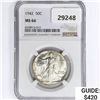 Image 1 : 1942 Walking Liberty Half Dollar NGC MS66