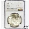Image 1 : 1925-S Silver Peace Dollar NGC MS61