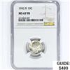 Image 1 : 1942-D Mercury Silver Dime NGC MS67 FB