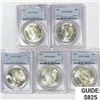 Image 1 : 1922 Set [5] Silver Peace Dollar PCGS MS64