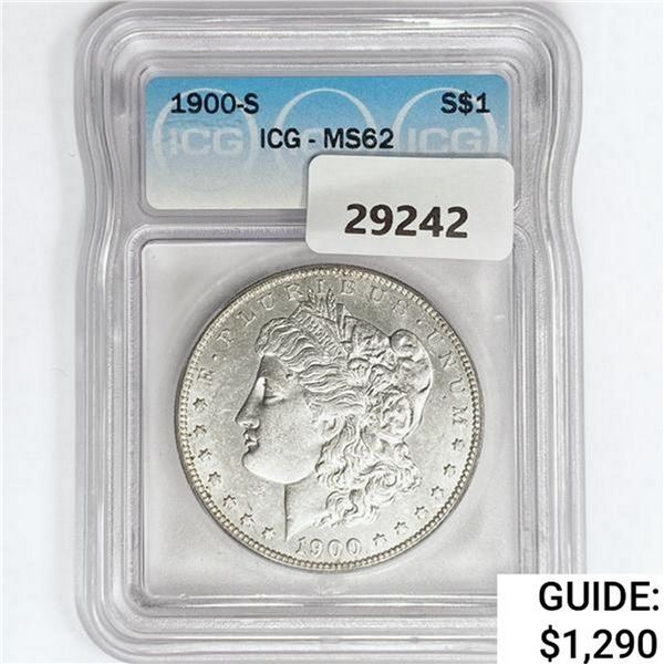 1900-S Morgan Silver Dollar ICG MS62